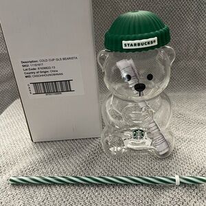 Starbucks Bearista Cold Cup with Green Accents